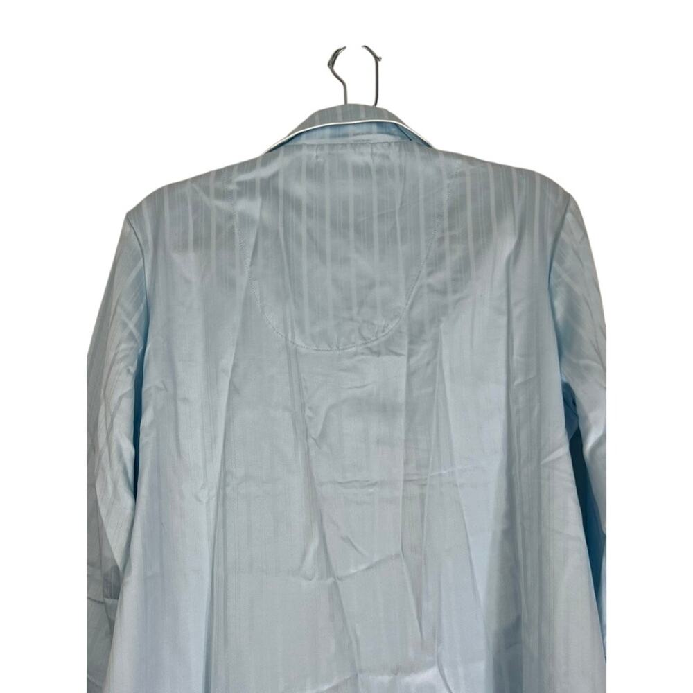 NWT Miss Elaines Essentials Powder Blue Long Sleeve Pajamas Top & Pants Size M - Picture 4 of 12